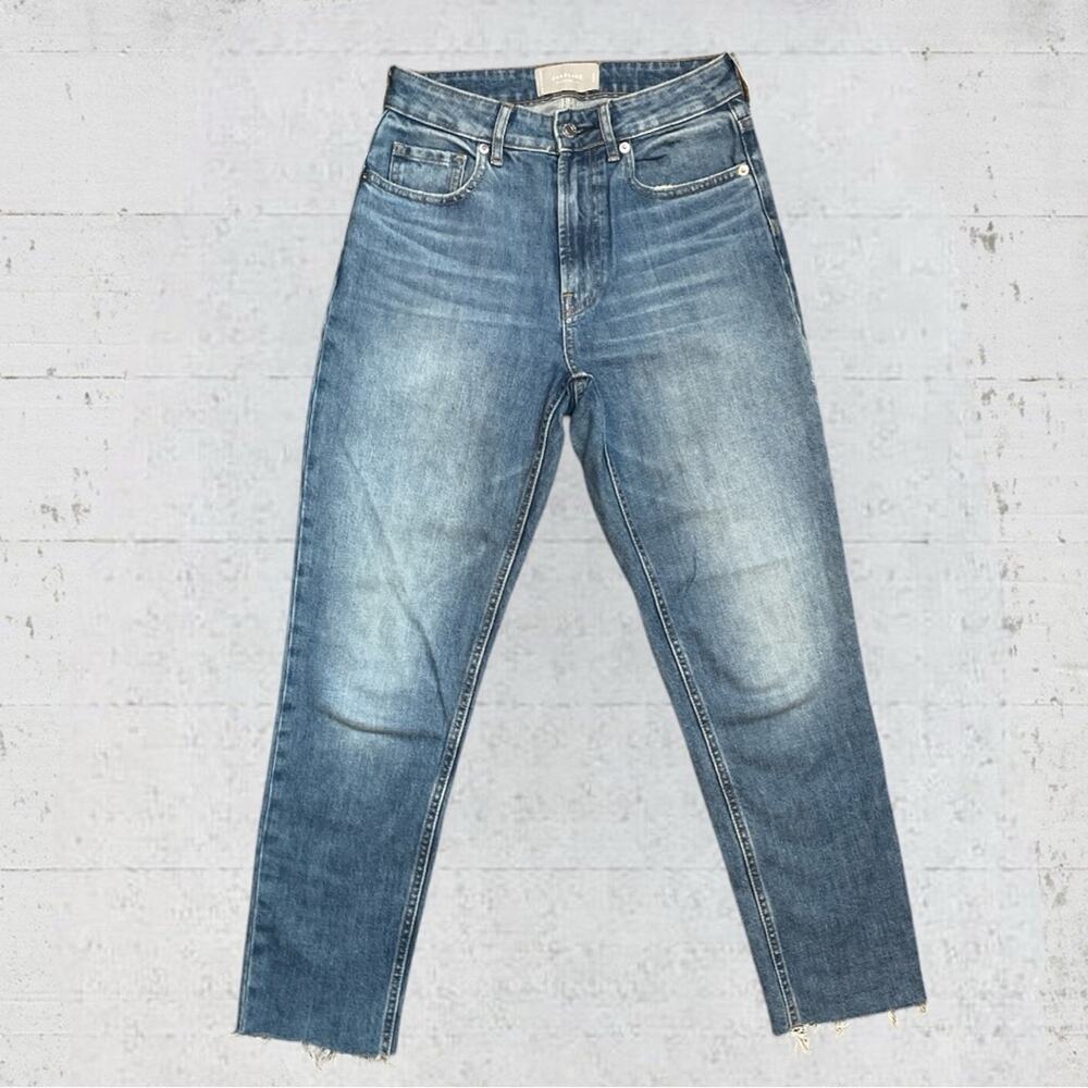 Everlane Women's The Curvy Cheeky Jean Crop Raw Hem Mom Jeans High Rise Size 25